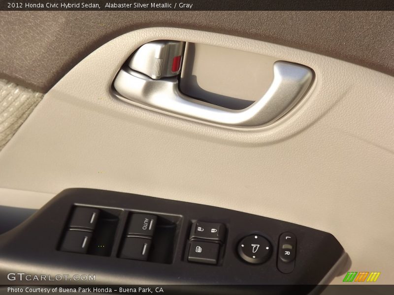 Alabaster Silver Metallic / Gray 2012 Honda Civic Hybrid Sedan