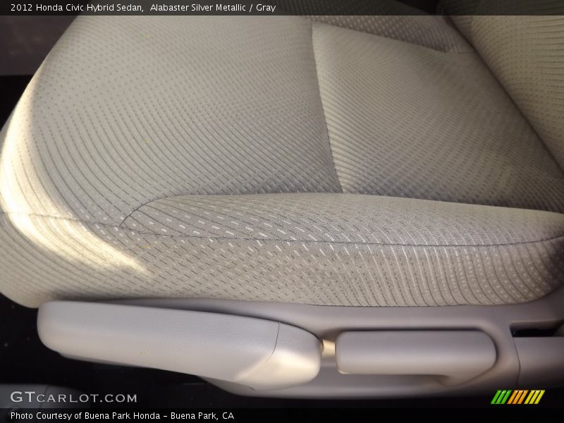 Alabaster Silver Metallic / Gray 2012 Honda Civic Hybrid Sedan