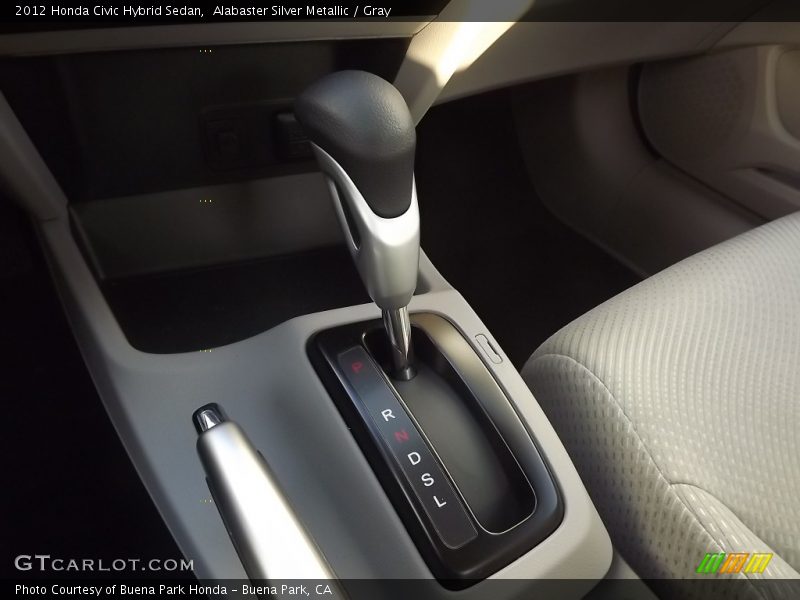 Alabaster Silver Metallic / Gray 2012 Honda Civic Hybrid Sedan