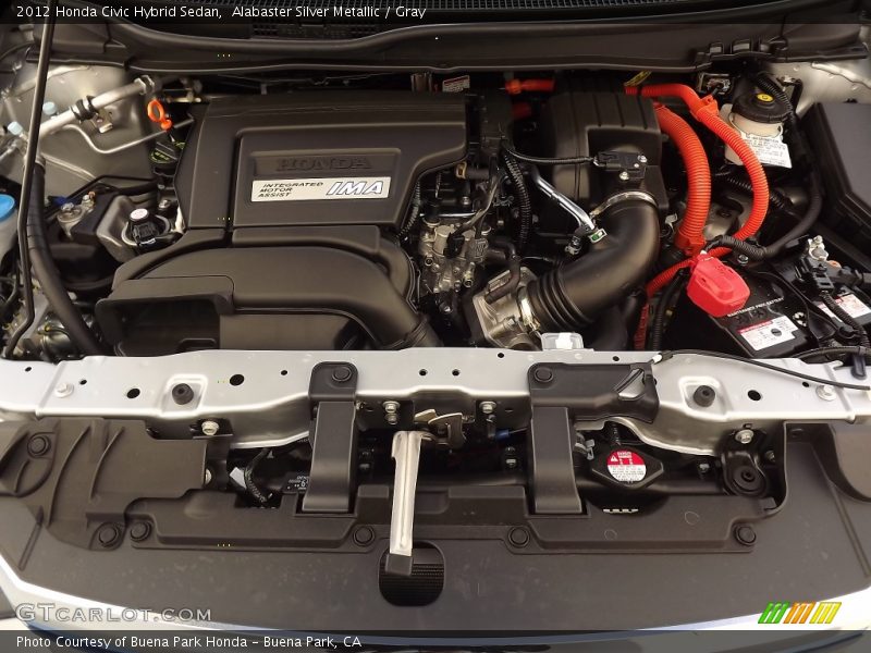 Alabaster Silver Metallic / Gray 2012 Honda Civic Hybrid Sedan