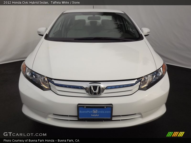 Taffeta White / Stone 2012 Honda Civic Hybrid Sedan