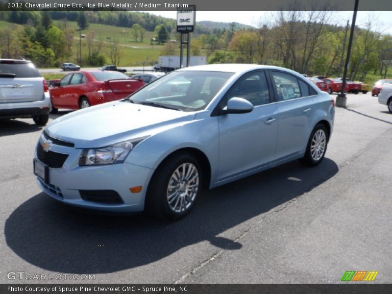 Ice Blue Metallic / Medium Titanium 2012 Chevrolet Cruze Eco