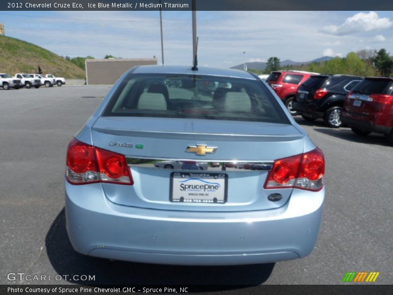 Ice Blue Metallic / Medium Titanium 2012 Chevrolet Cruze Eco