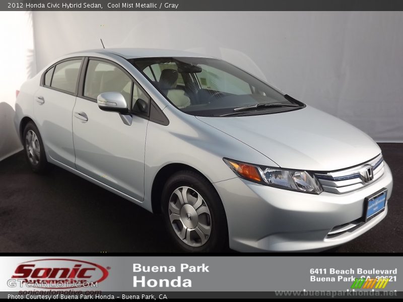 Cool Mist Metallic / Gray 2012 Honda Civic Hybrid Sedan