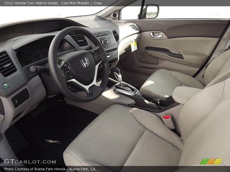 Cool Mist Metallic / Gray 2012 Honda Civic Hybrid Sedan