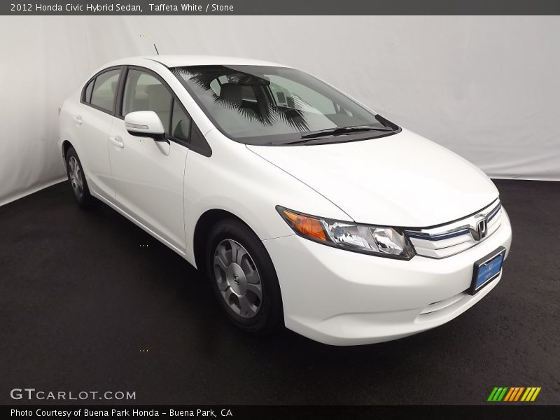 Taffeta White / Stone 2012 Honda Civic Hybrid Sedan
