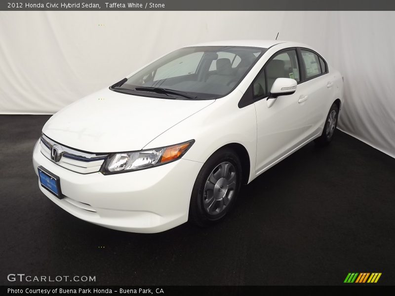 Taffeta White / Stone 2012 Honda Civic Hybrid Sedan
