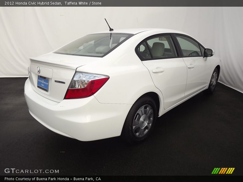 Taffeta White / Stone 2012 Honda Civic Hybrid Sedan