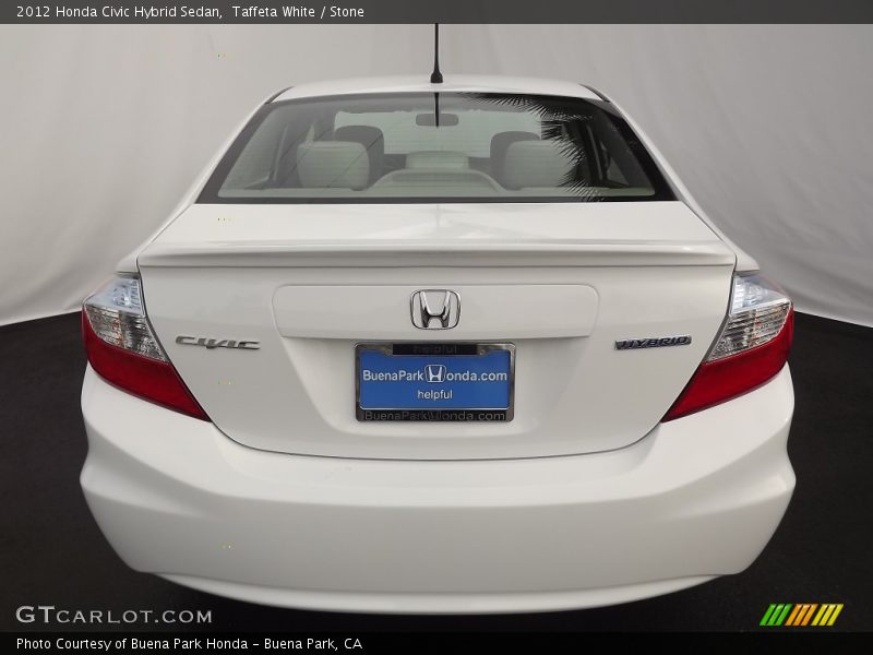 Taffeta White / Stone 2012 Honda Civic Hybrid Sedan