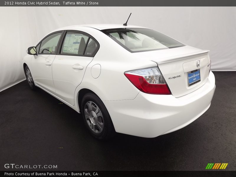 Taffeta White / Stone 2012 Honda Civic Hybrid Sedan