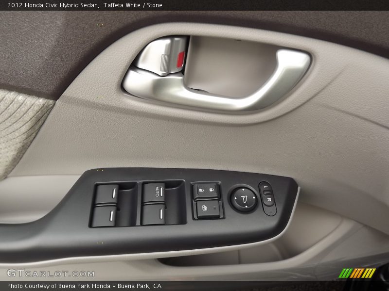 Taffeta White / Stone 2012 Honda Civic Hybrid Sedan