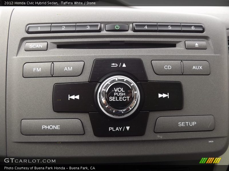 Taffeta White / Stone 2012 Honda Civic Hybrid Sedan