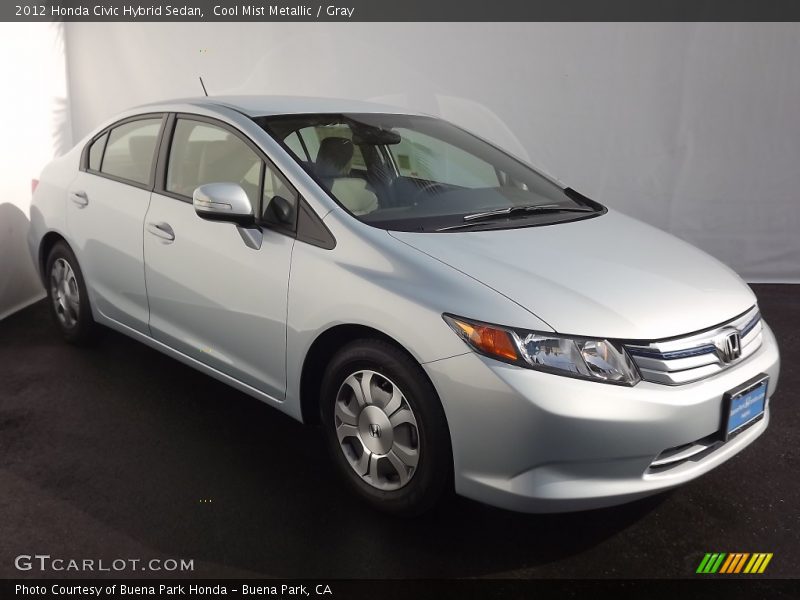 Cool Mist Metallic / Gray 2012 Honda Civic Hybrid Sedan