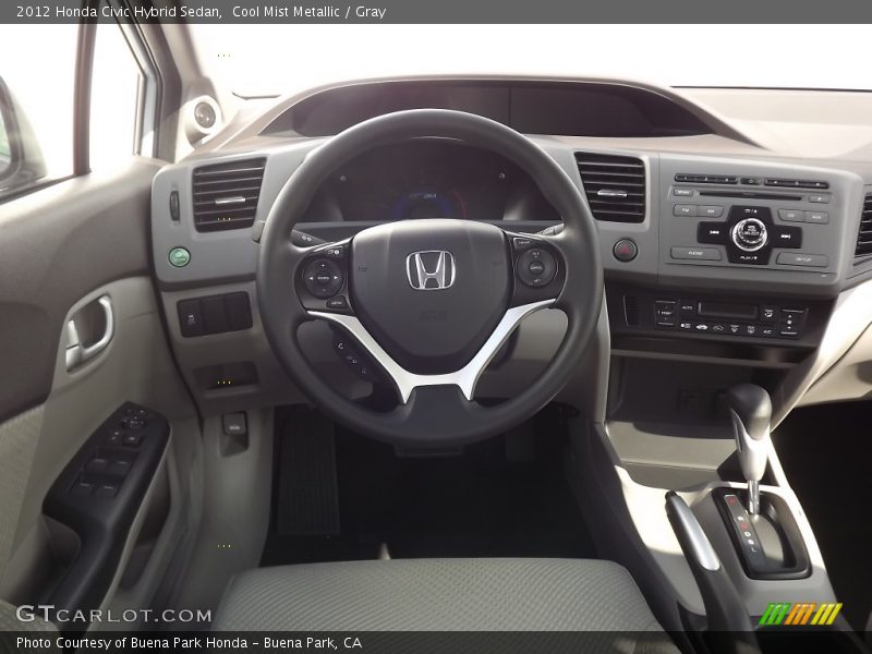 Cool Mist Metallic / Gray 2012 Honda Civic Hybrid Sedan
