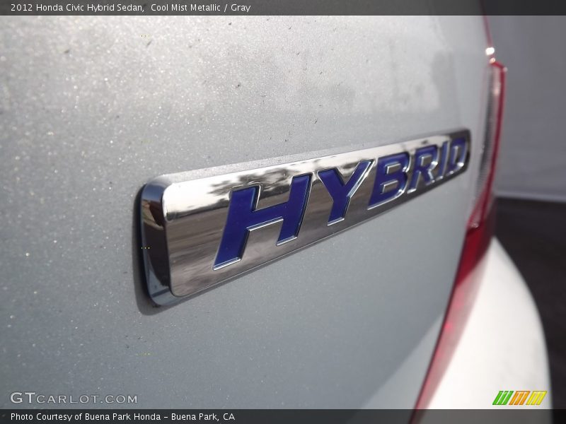 Cool Mist Metallic / Gray 2012 Honda Civic Hybrid Sedan