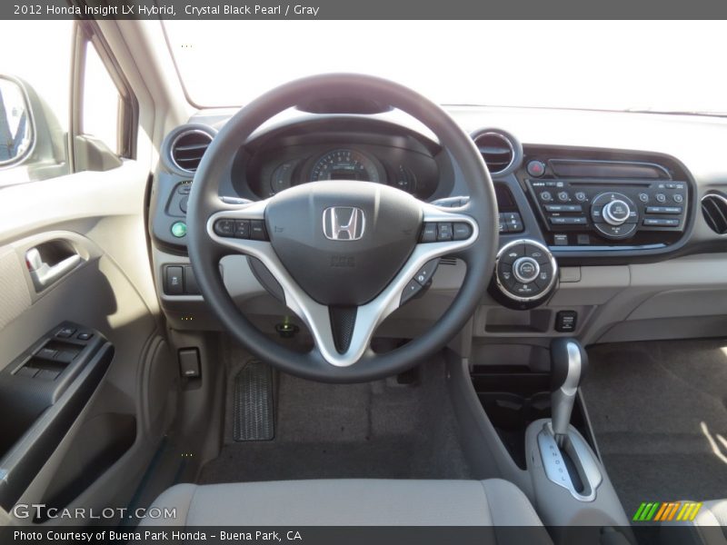 Crystal Black Pearl / Gray 2012 Honda Insight LX Hybrid