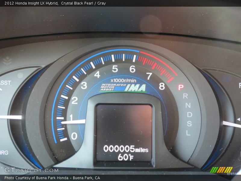 Crystal Black Pearl / Gray 2012 Honda Insight LX Hybrid