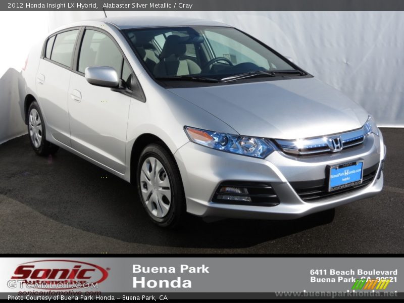 Alabaster Silver Metallic / Gray 2012 Honda Insight LX Hybrid