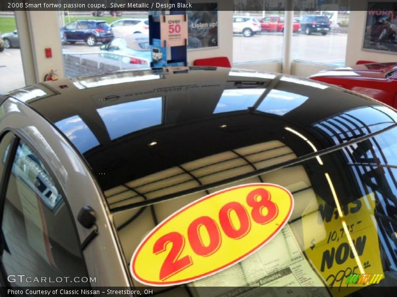 Silver Metallic / Design Black 2008 Smart fortwo passion coupe