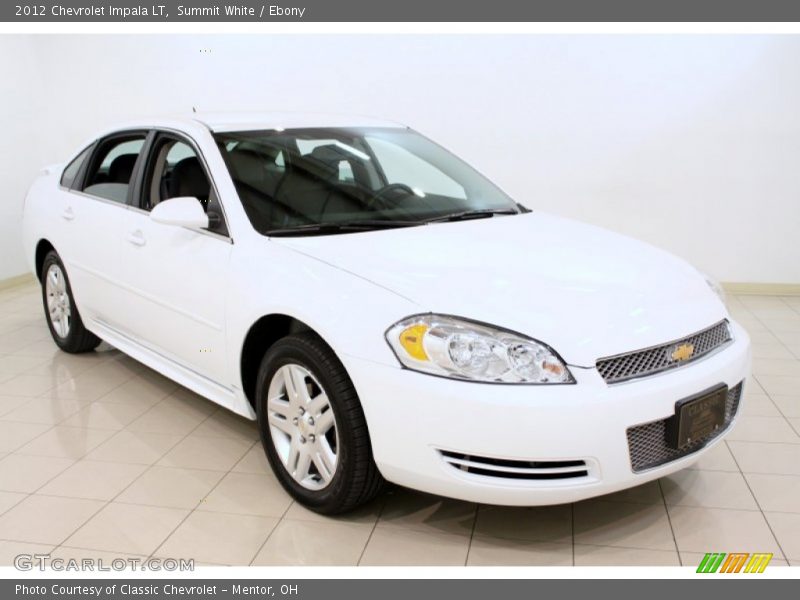 Summit White / Ebony 2012 Chevrolet Impala LT