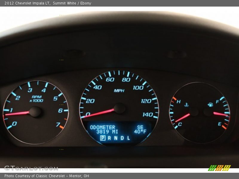 Summit White / Ebony 2012 Chevrolet Impala LT