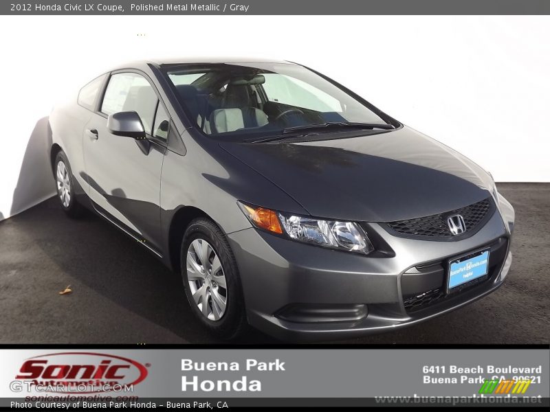 Polished Metal Metallic / Gray 2012 Honda Civic LX Coupe
