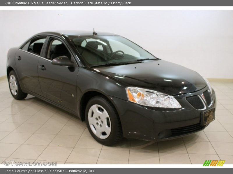Carbon Black Metallic / Ebony Black 2008 Pontiac G6 Value Leader Sedan