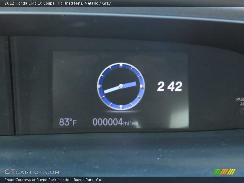 Polished Metal Metallic / Gray 2012 Honda Civic EX Coupe