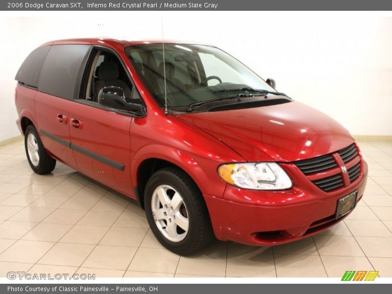 Inferno Red Crystal Pearl / Medium Slate Gray 2006 Dodge Caravan SXT