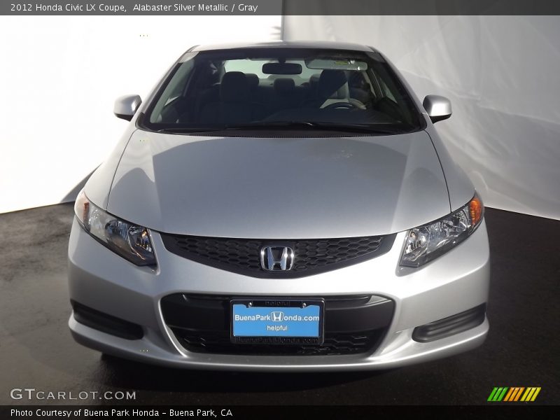 Alabaster Silver Metallic / Gray 2012 Honda Civic LX Coupe