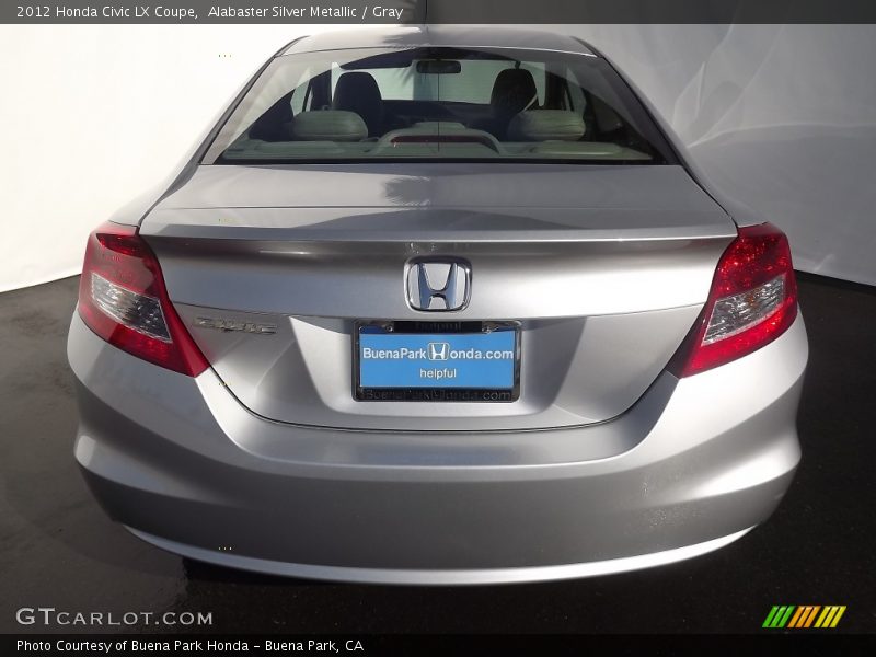Alabaster Silver Metallic / Gray 2012 Honda Civic LX Coupe