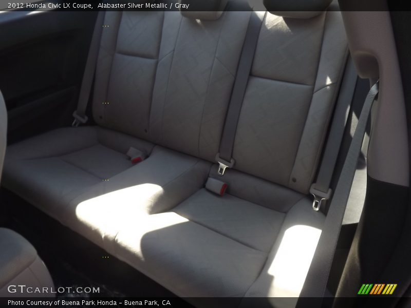 Alabaster Silver Metallic / Gray 2012 Honda Civic LX Coupe