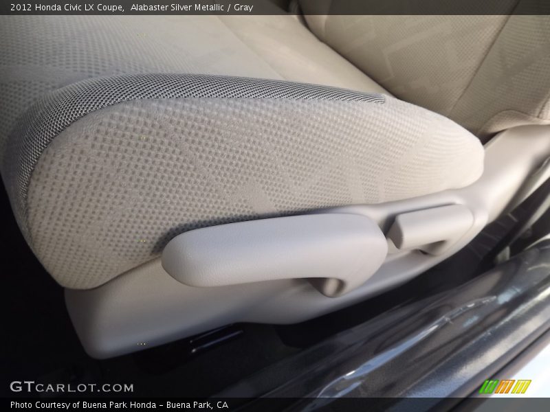 Alabaster Silver Metallic / Gray 2012 Honda Civic LX Coupe