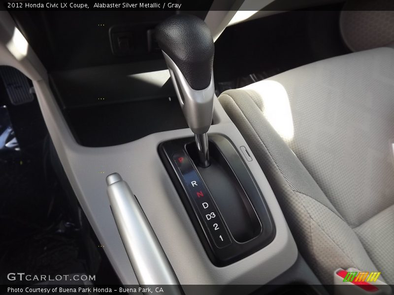 Alabaster Silver Metallic / Gray 2012 Honda Civic LX Coupe