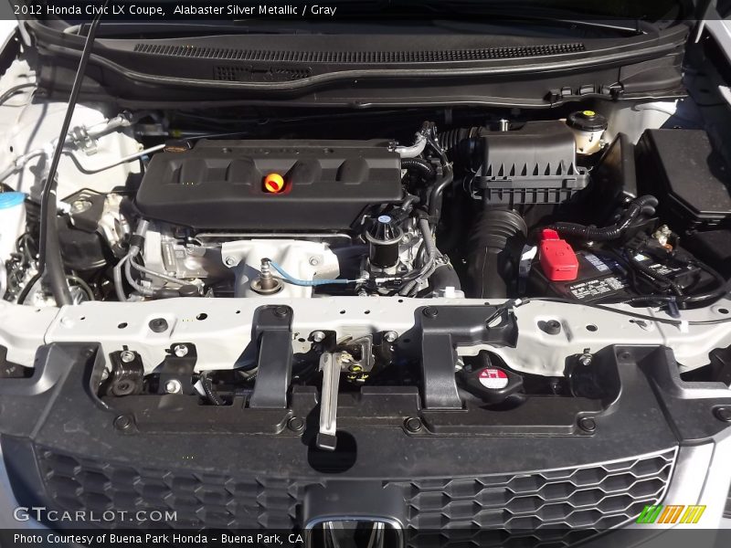 Alabaster Silver Metallic / Gray 2012 Honda Civic LX Coupe