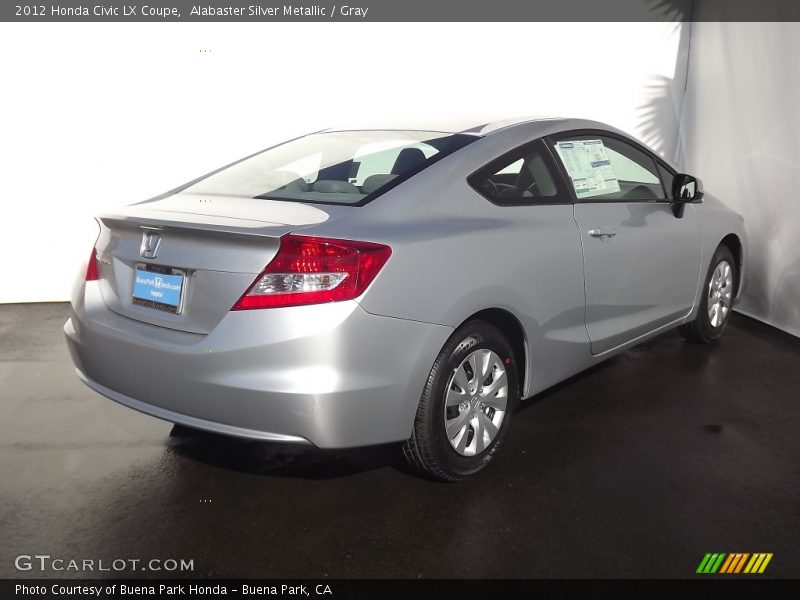 Alabaster Silver Metallic / Gray 2012 Honda Civic LX Coupe