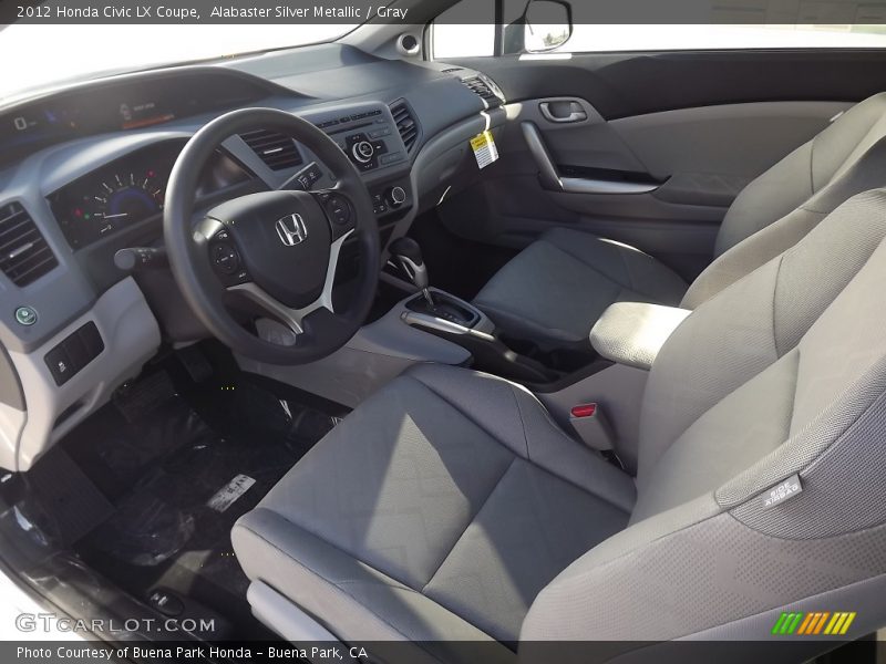 Alabaster Silver Metallic / Gray 2012 Honda Civic LX Coupe