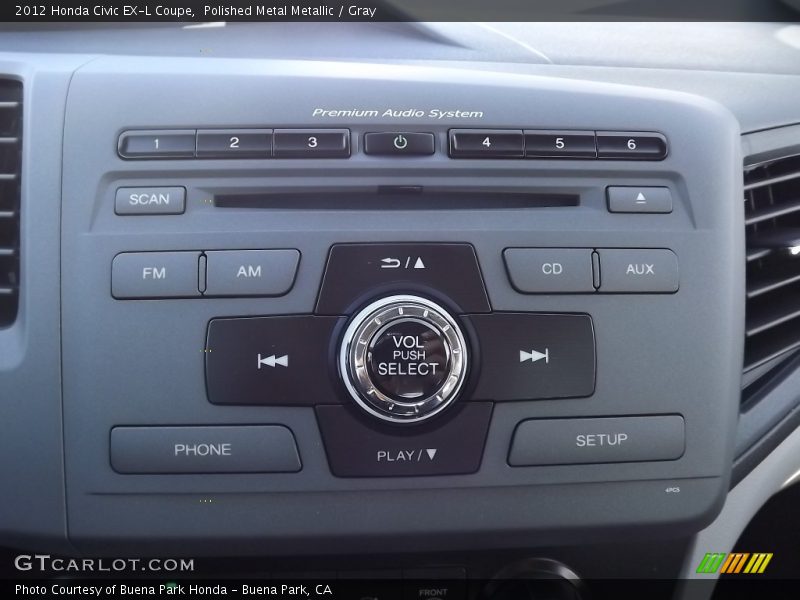 Polished Metal Metallic / Gray 2012 Honda Civic EX-L Coupe