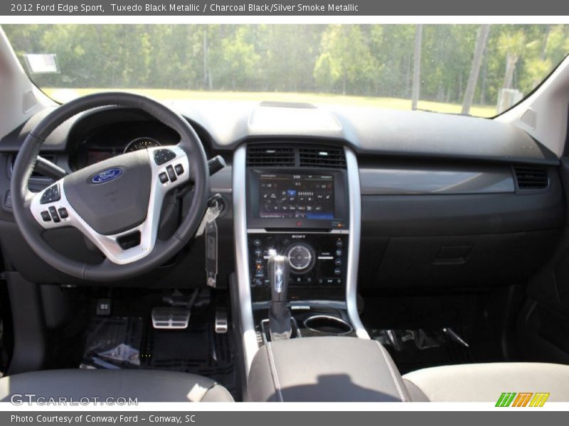 Tuxedo Black Metallic / Charcoal Black/Silver Smoke Metallic 2012 Ford Edge Sport