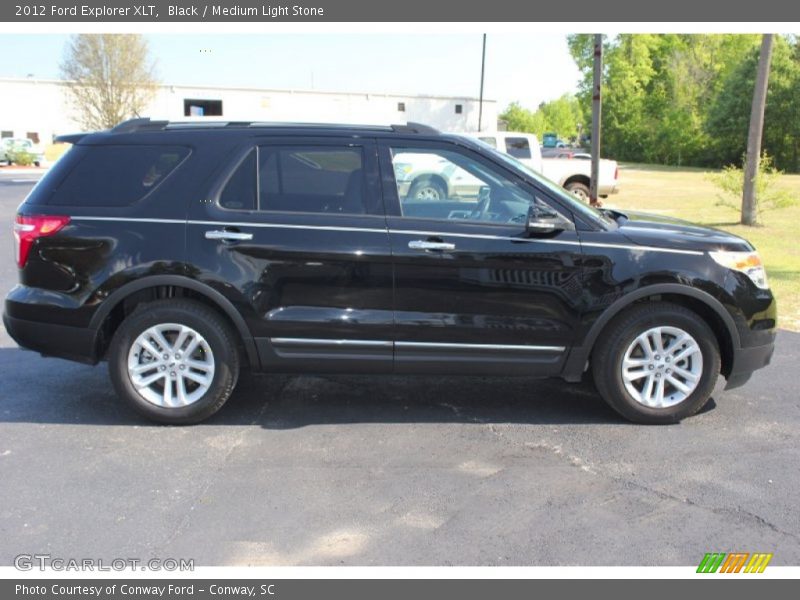 Black / Medium Light Stone 2012 Ford Explorer XLT