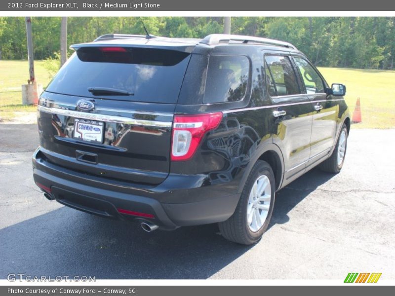 Black / Medium Light Stone 2012 Ford Explorer XLT