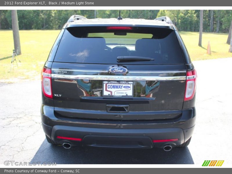 Black / Medium Light Stone 2012 Ford Explorer XLT