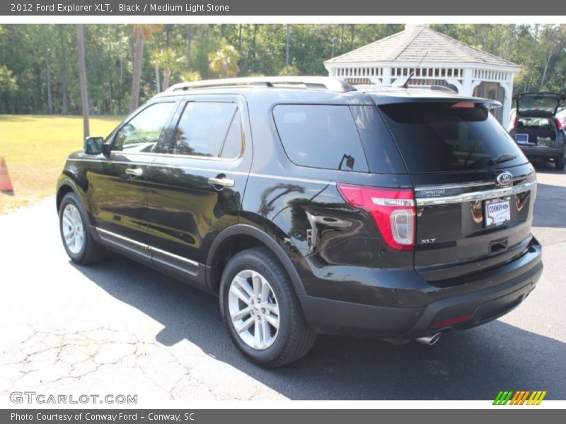 Black / Medium Light Stone 2012 Ford Explorer XLT