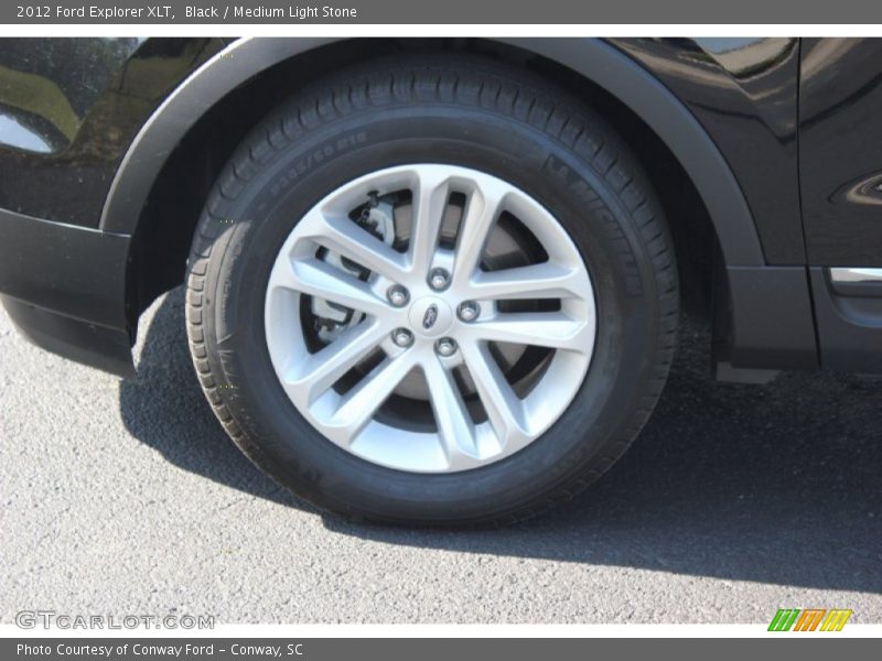 Black / Medium Light Stone 2012 Ford Explorer XLT