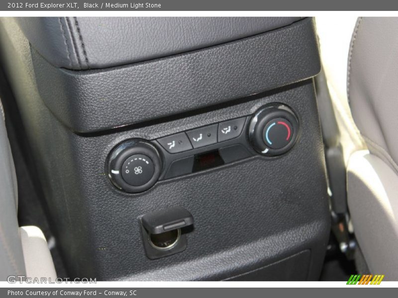 Black / Medium Light Stone 2012 Ford Explorer XLT
