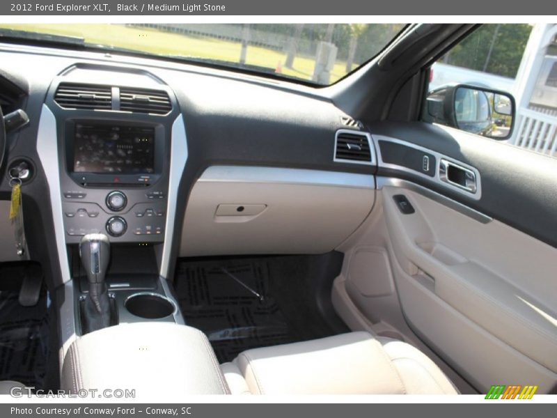 Black / Medium Light Stone 2012 Ford Explorer XLT
