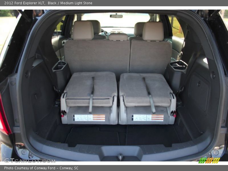 Black / Medium Light Stone 2012 Ford Explorer XLT