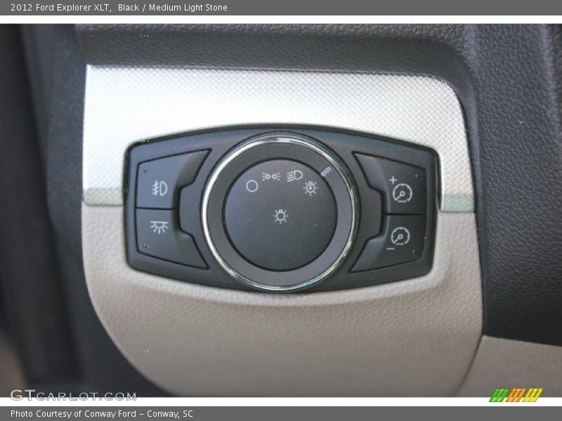Black / Medium Light Stone 2012 Ford Explorer XLT