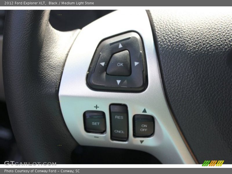 Black / Medium Light Stone 2012 Ford Explorer XLT