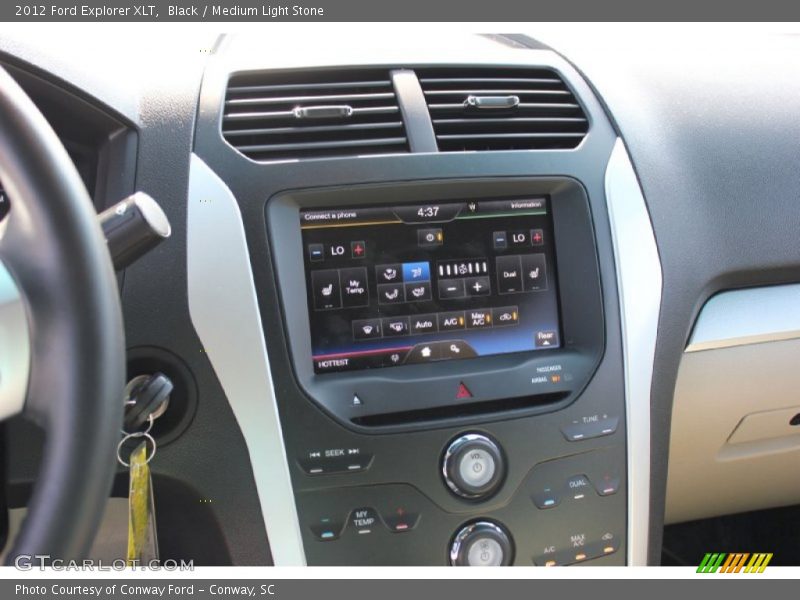 Black / Medium Light Stone 2012 Ford Explorer XLT